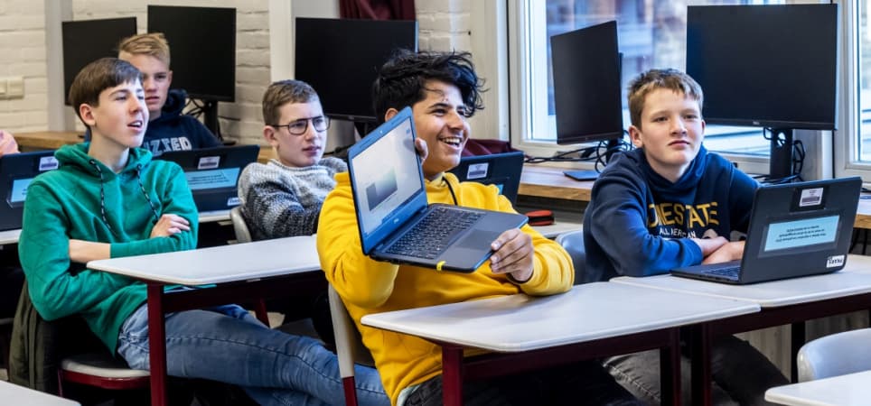 students in class